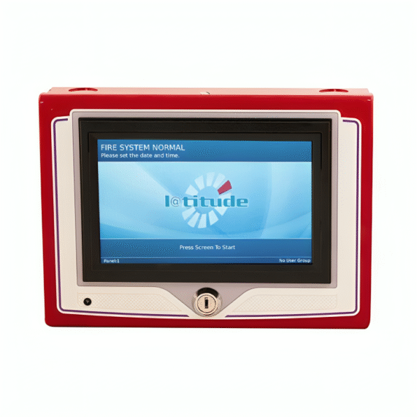 The Hochiki Latitude fire alarm control panel, showing