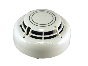 Hochiki ACC-V Intelligent Multi-Criteria Sensor combining smoke, heat, and CO detection.